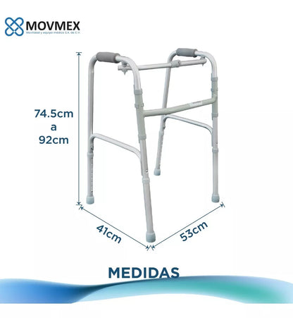 Andadera Ortopédica Aluminio Plegable Ajustable Movmex