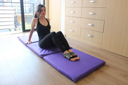 Colchoneta Colchón Plegable Para Yoga Individual Morada Portátil